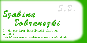 szabina dobranszki business card